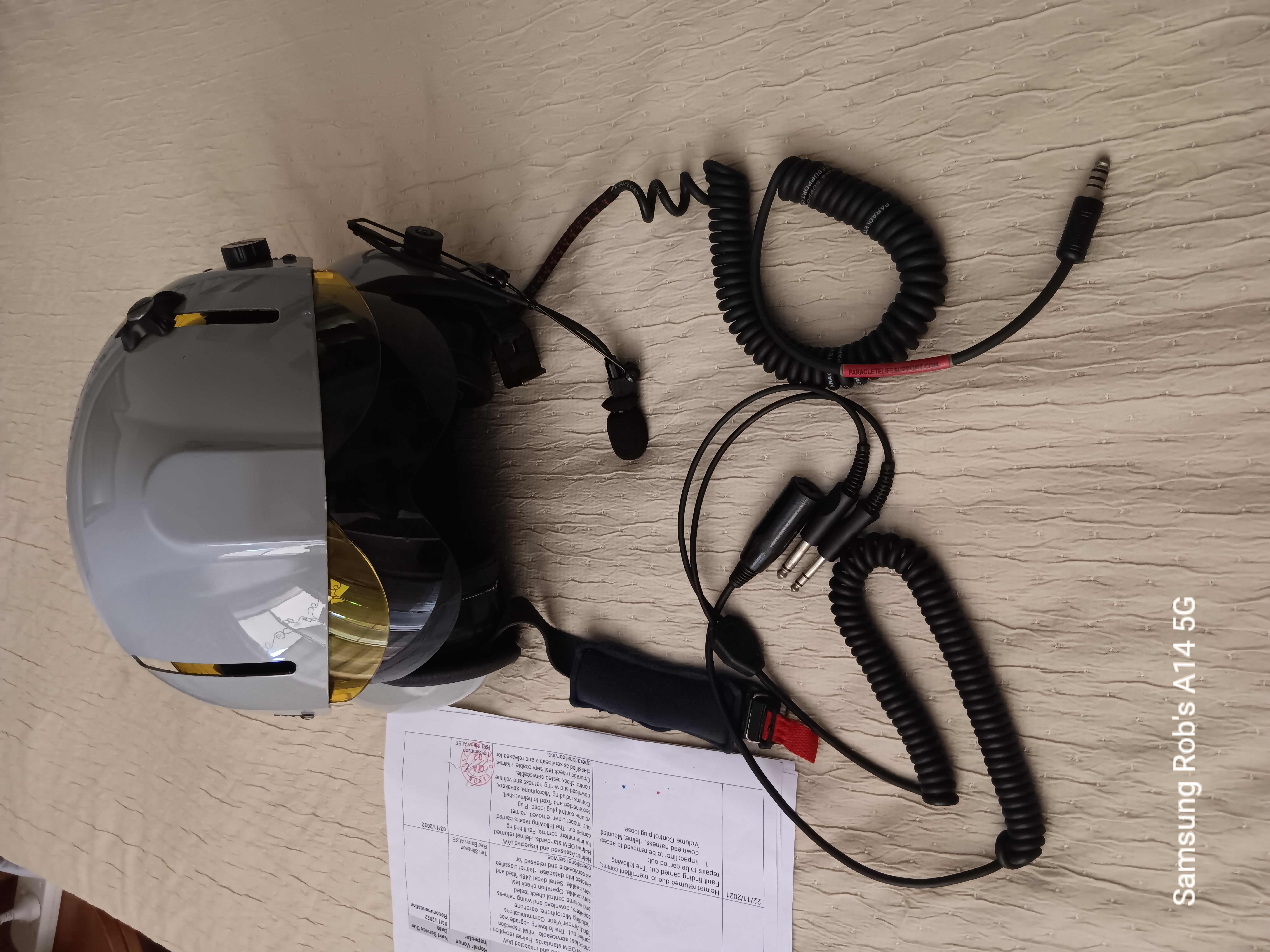 For Sale – Pilot Helmet ASPIDA Brand with Twin Visors